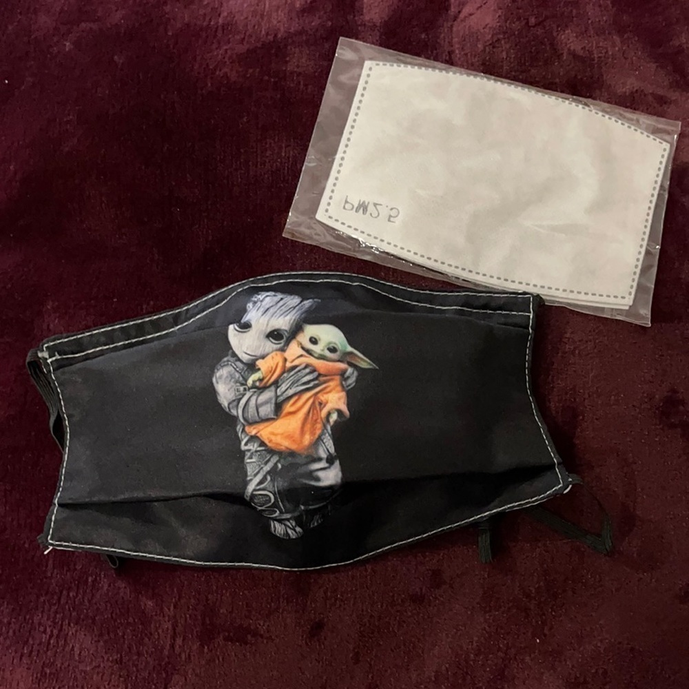 6/$20 New Groot and Baby Yoda face mask